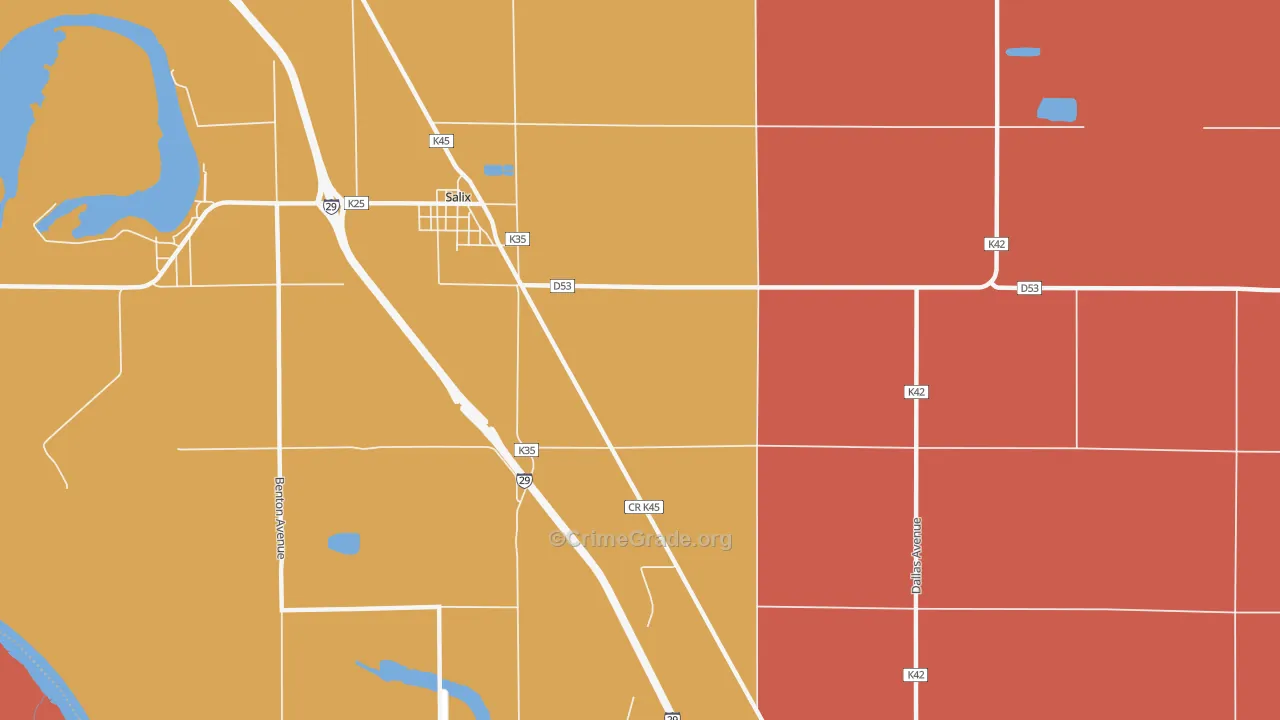 Owego, IA Map of Robbery Rates