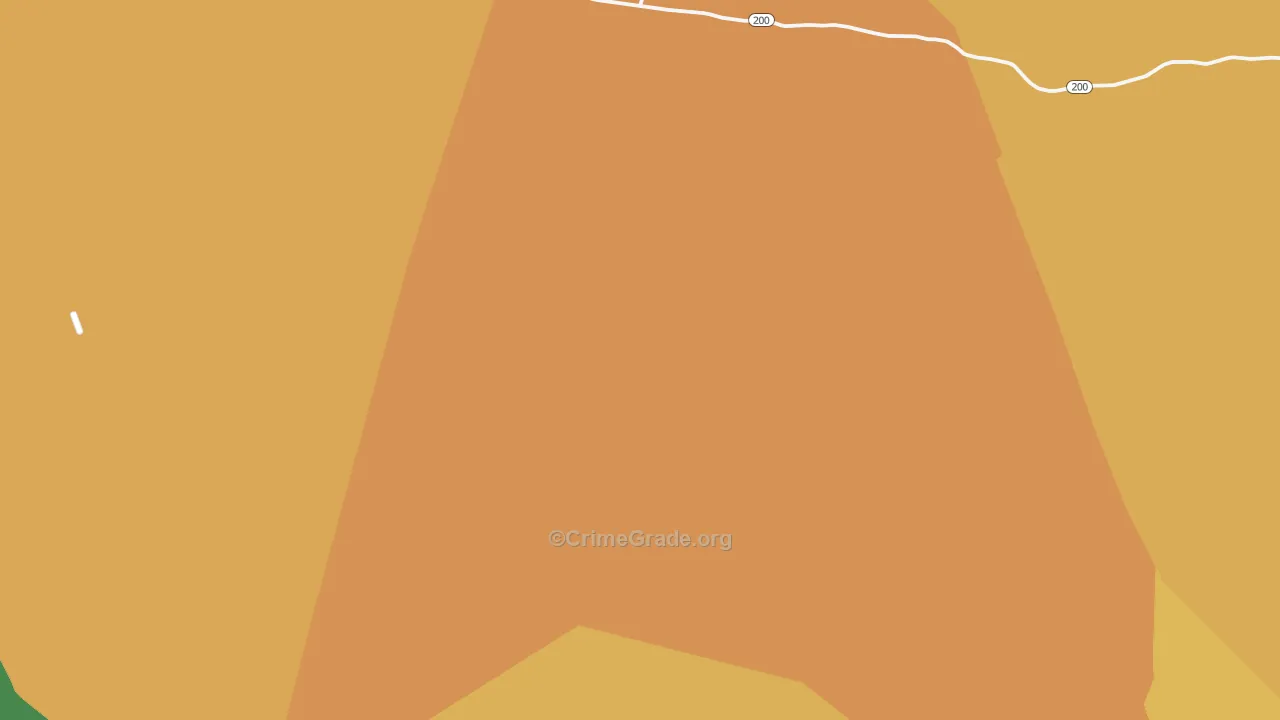 Paauhau, HI Map of Robbery Rates