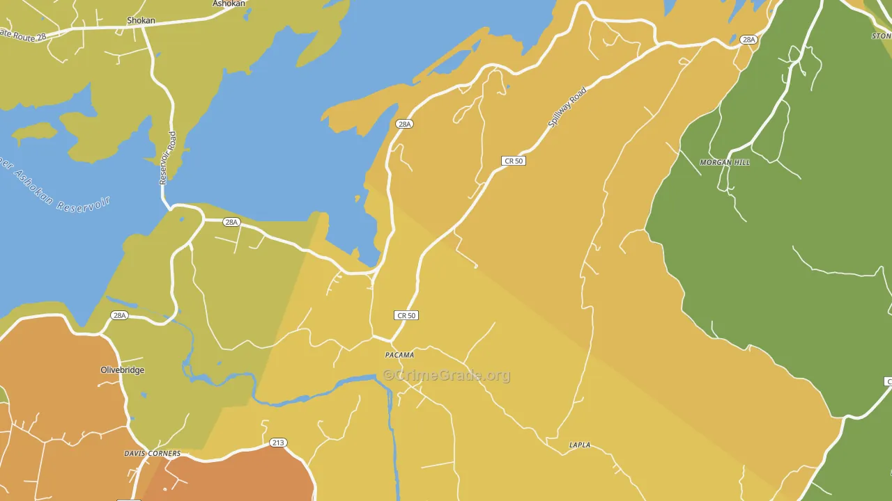 Pacama, NY Map of Robbery Rates