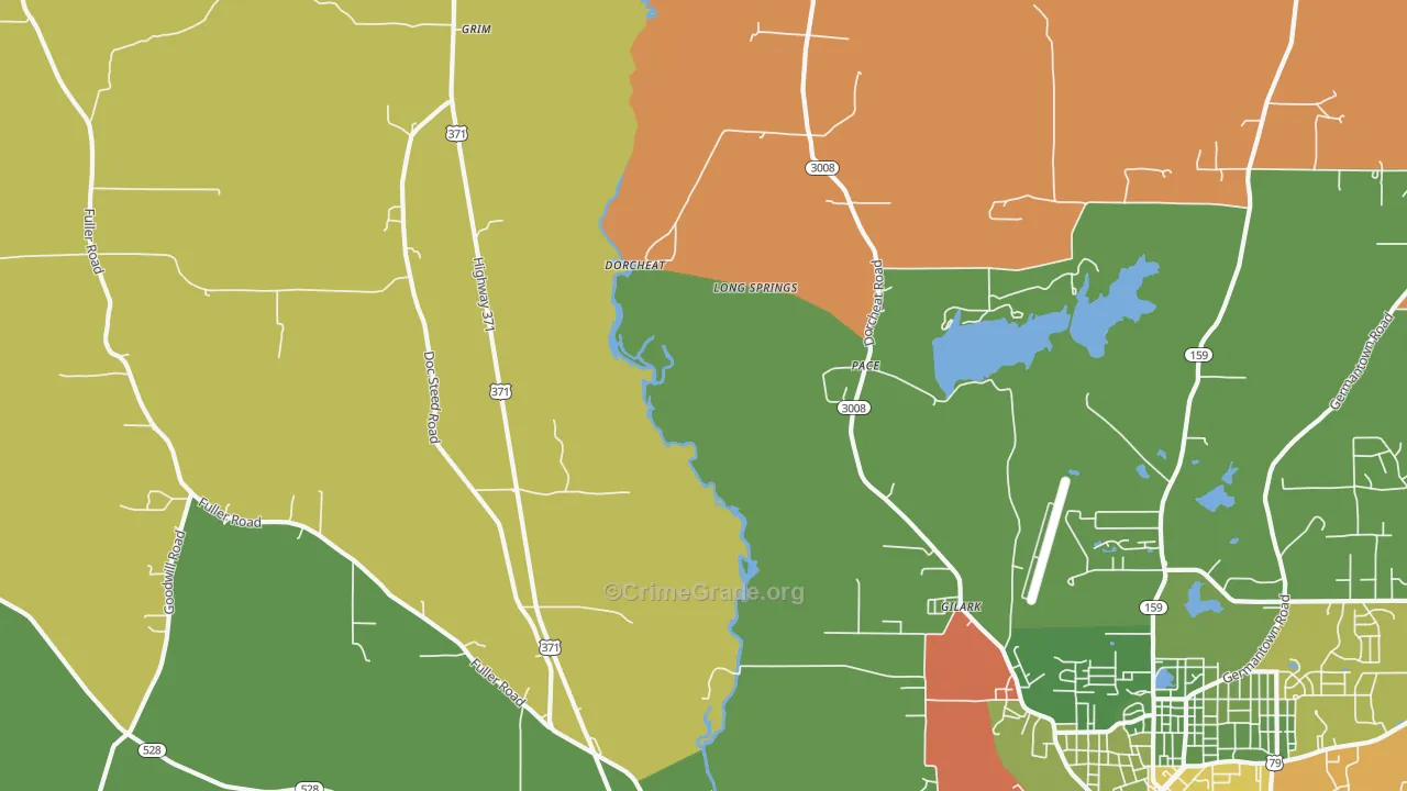 Pace, LA Map of Robbery Rates