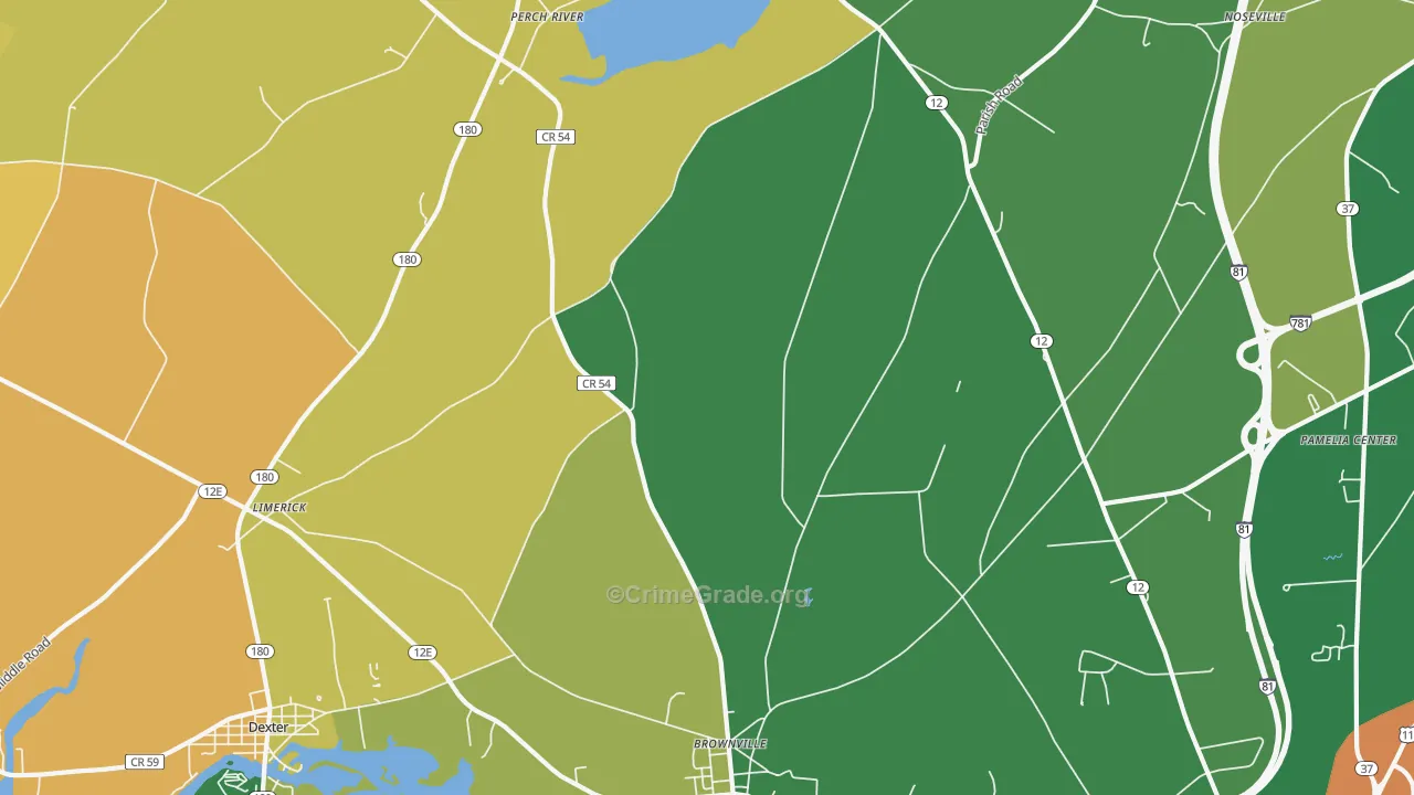 Paddy Hill, NY Map of Robbery Rates