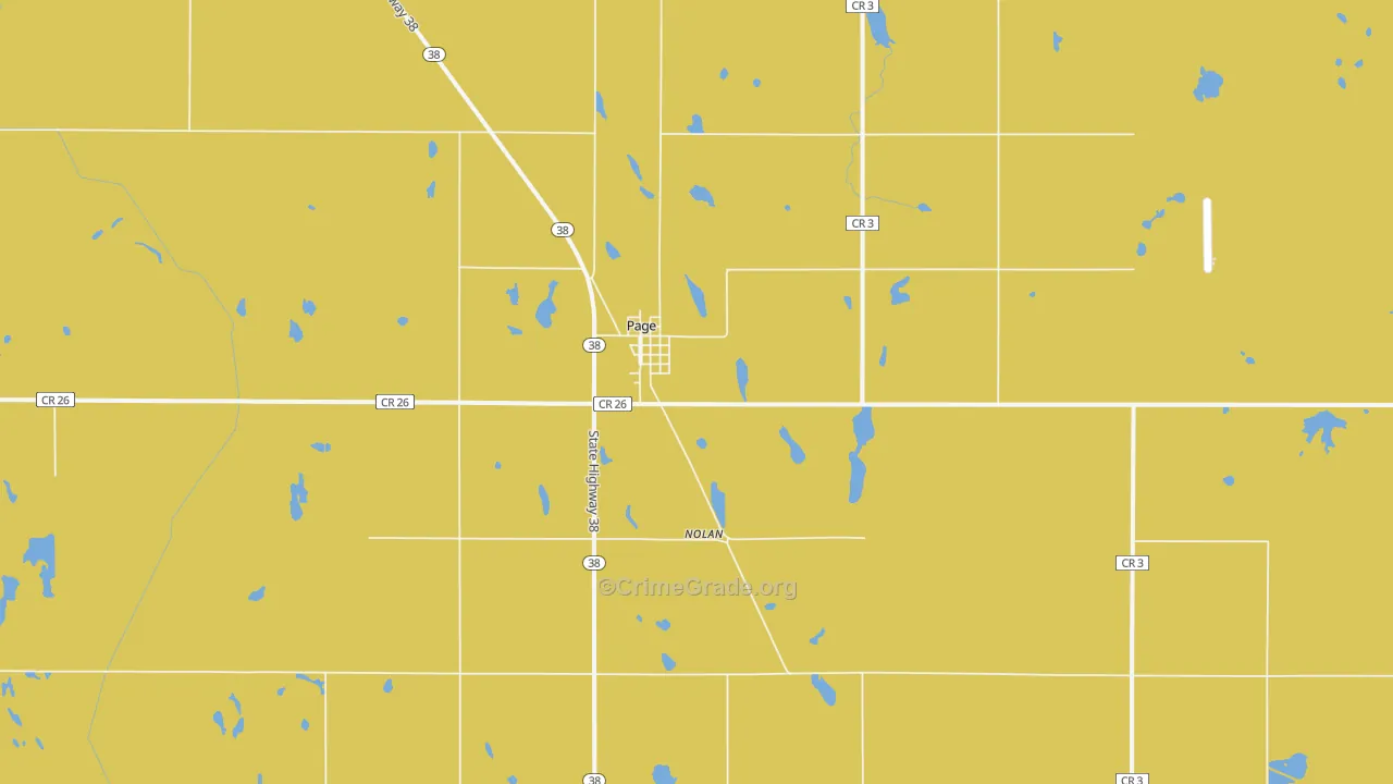 Page, ND Map of Robbery Rates