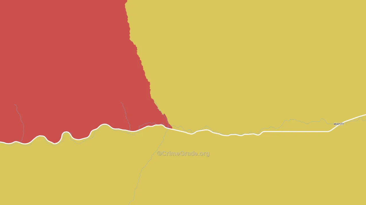 Pahaska Tepee, WY Map of Robbery Rates