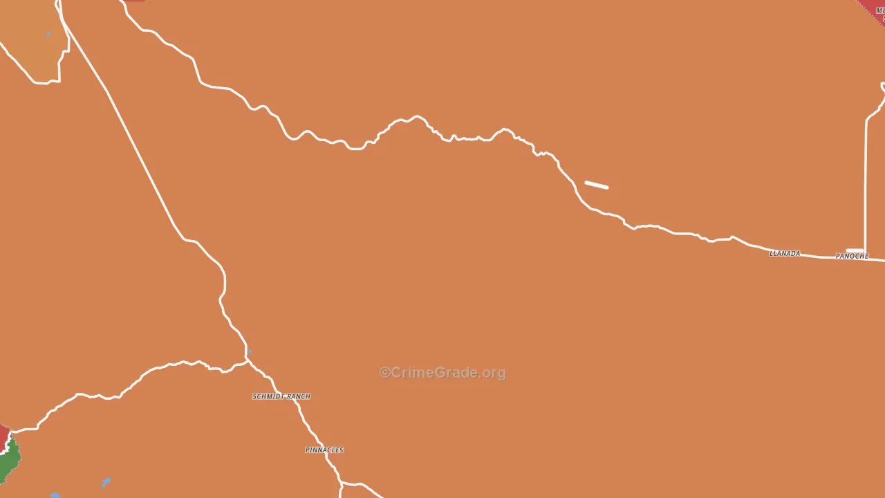 Paicines, CA Map of Robbery Rates