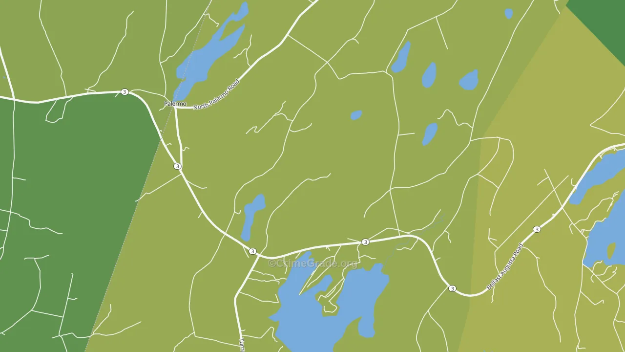 Palermo, ME Map of Robbery Rates