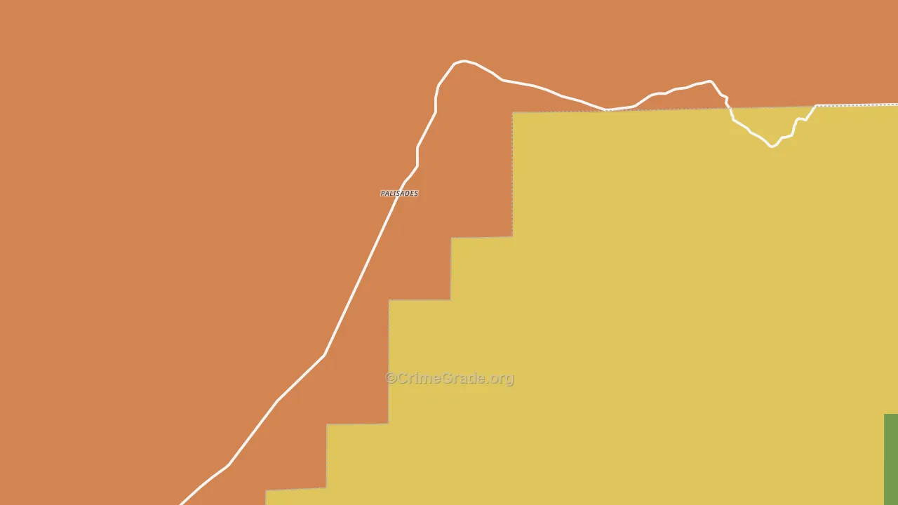 Palisades, WA Map of Robbery Rates