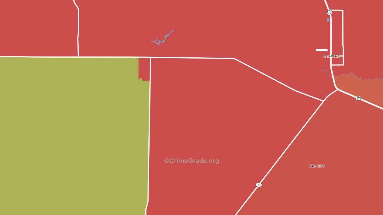 Palmdale, FL Map of Robbery Rates