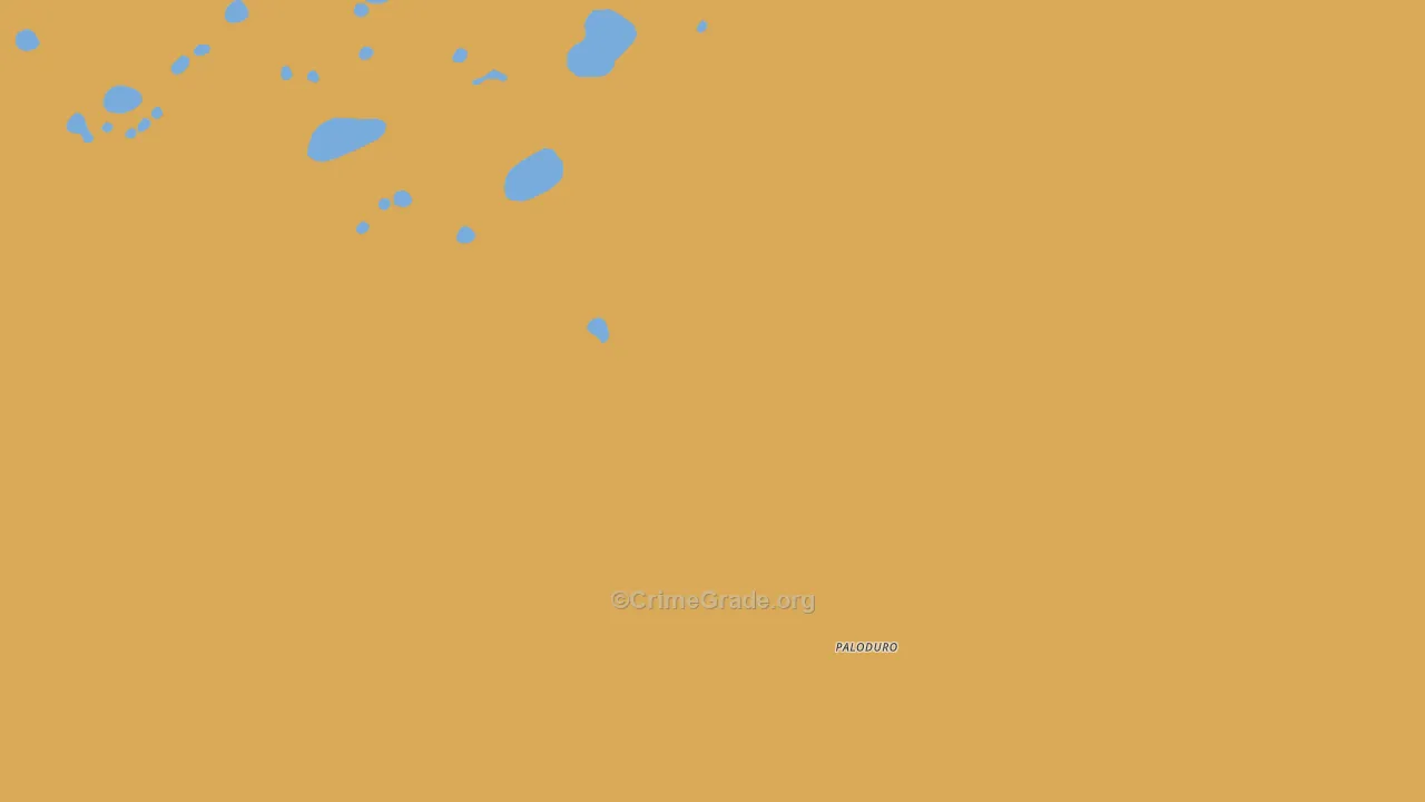 Paloduro, TX Map of Robbery Rates