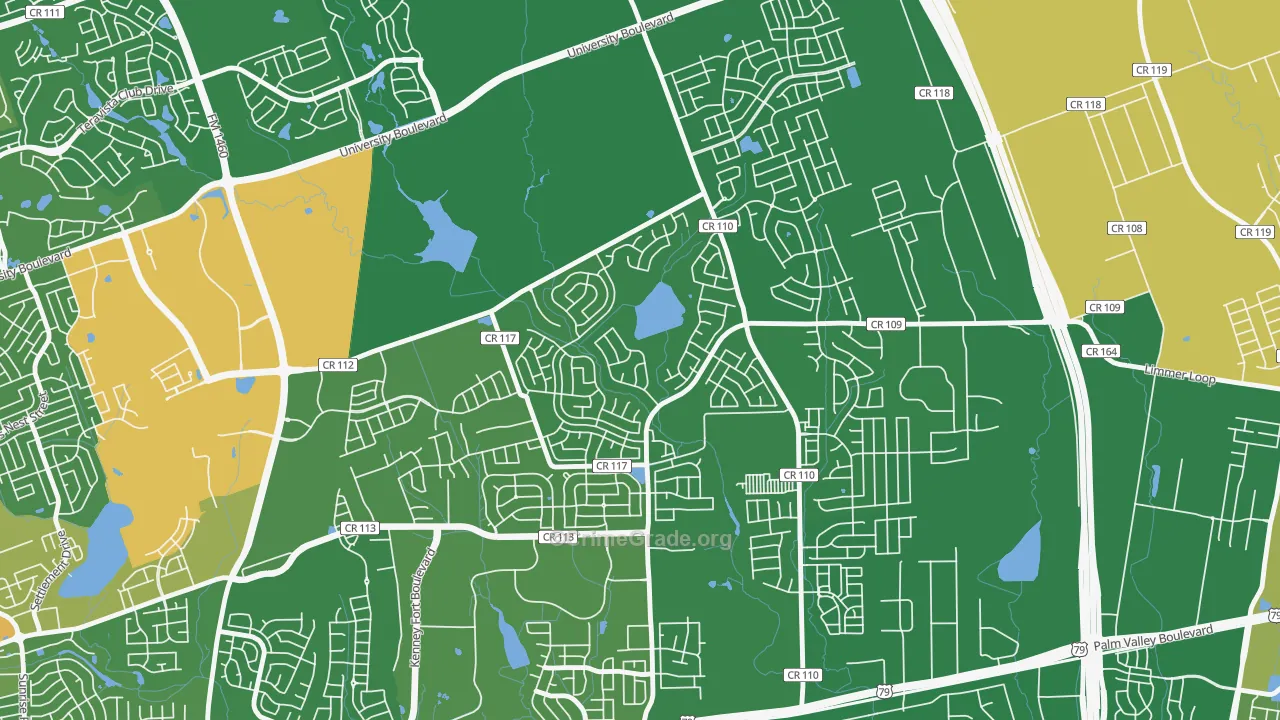 Paloma Lake, Round Rock, TX Map of Robbery Rates
