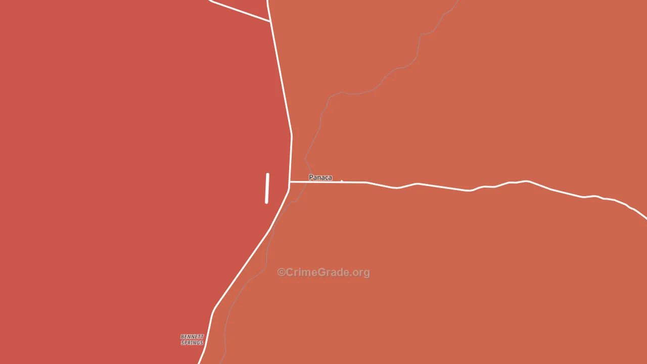 Panaca, NV Map of Robbery Rates