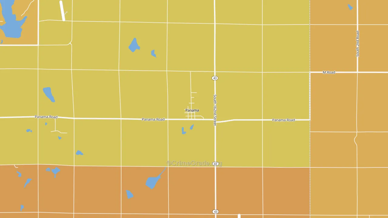 Panama, NE Map of Robbery Rates