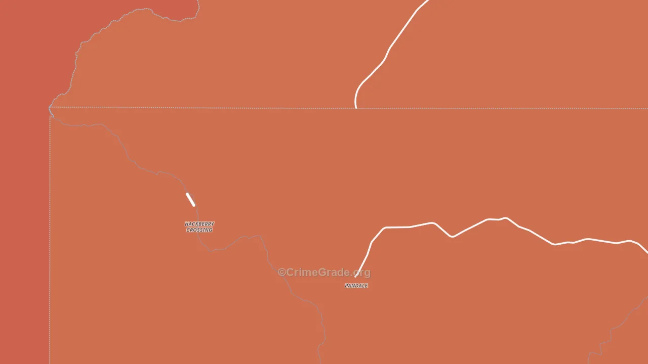 Pandale, TX Map of Robbery Rates