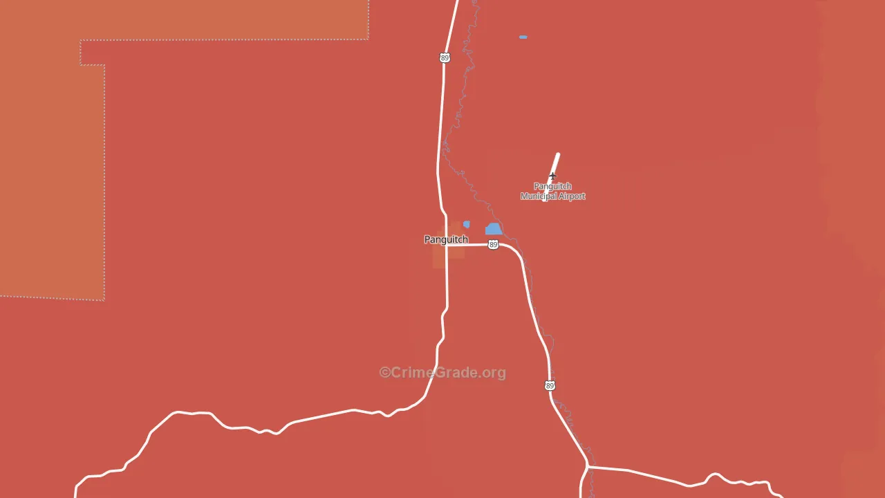 Panguitch, UT Map of Robbery Rates