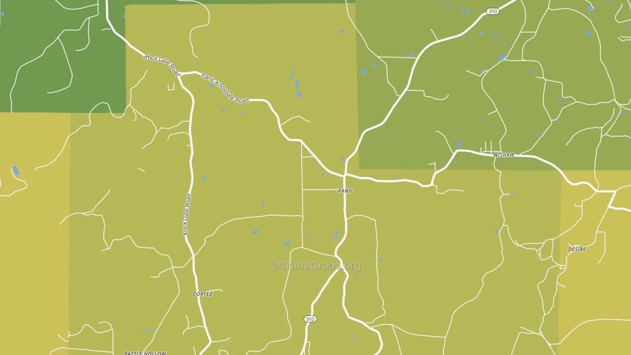 Panic, PA Map of Robbery Rates