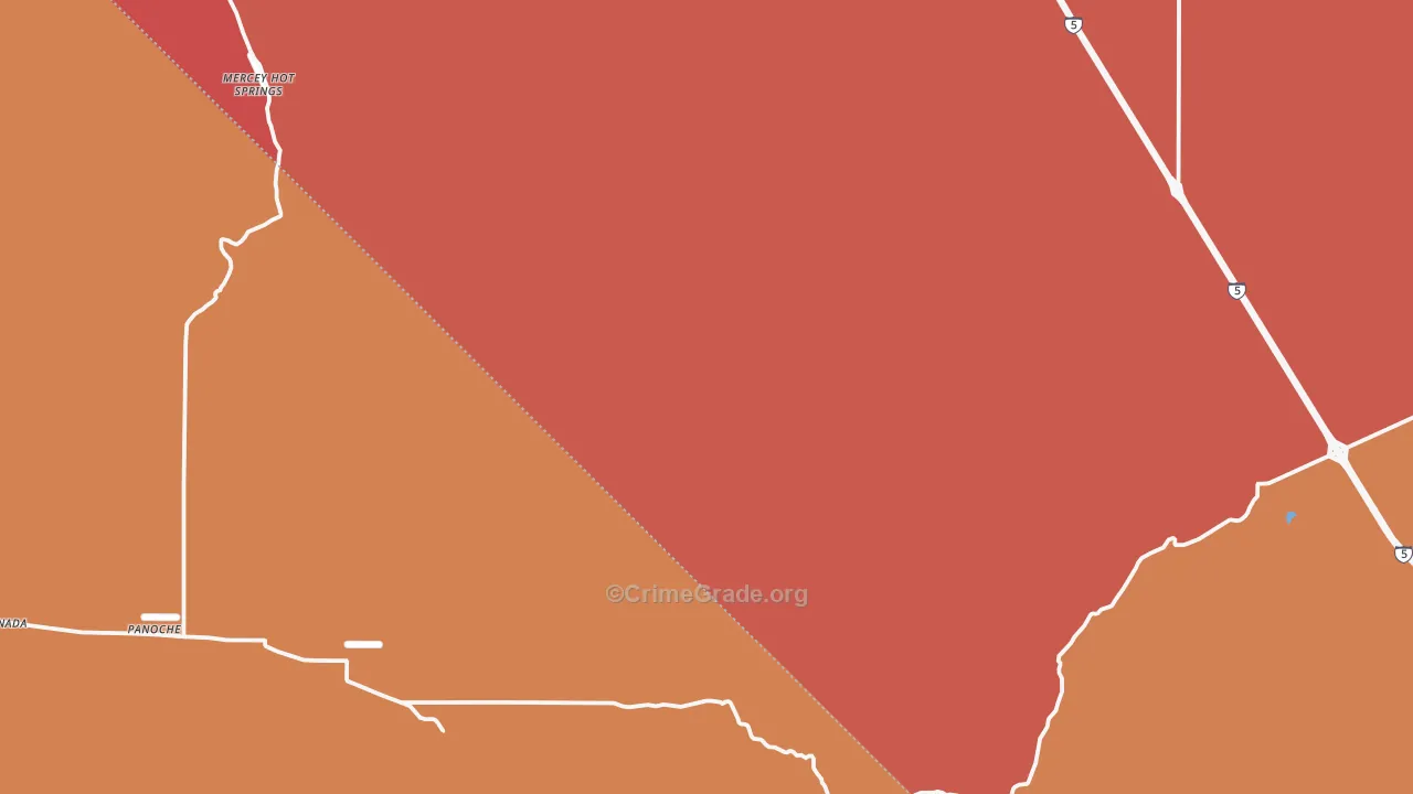 Panoche, CA Map of Robbery Rates