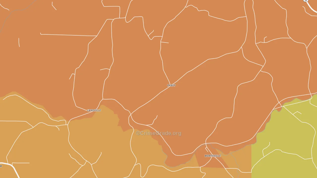 Pansy, PA Map of Robbery Rates