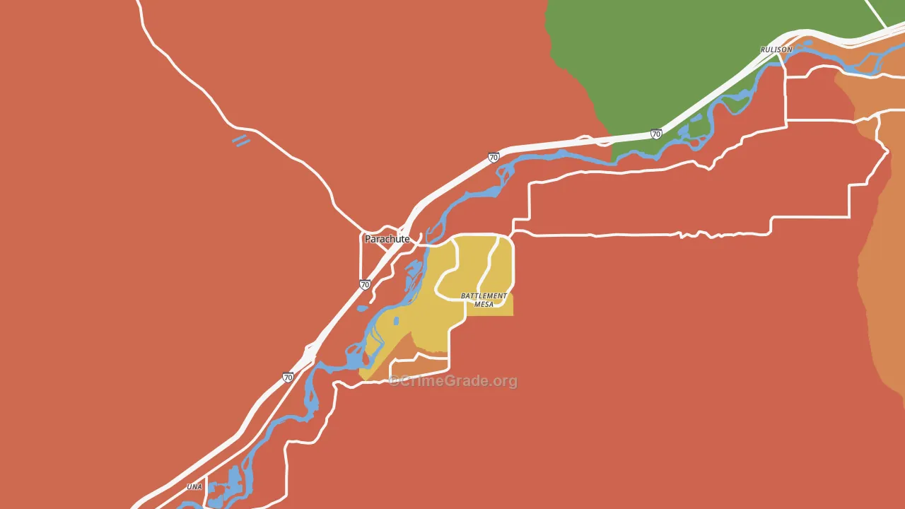 Parachute, CO Map of Robbery Rates