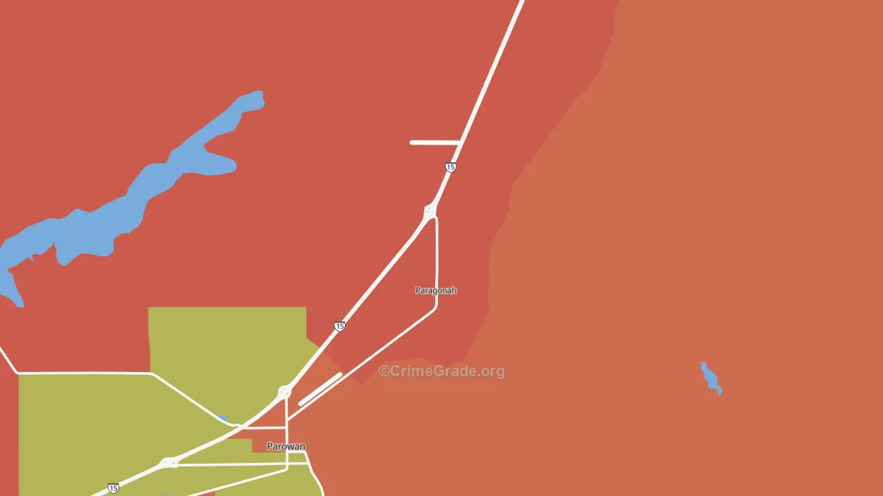 Paragonah, UT Map of Robbery Rates