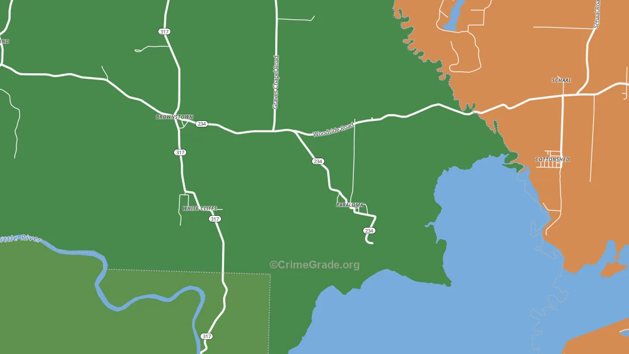 Paraloma, AR Map of Robbery Rates