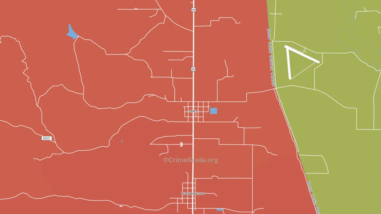 Paris, ID Map of Robbery Rates