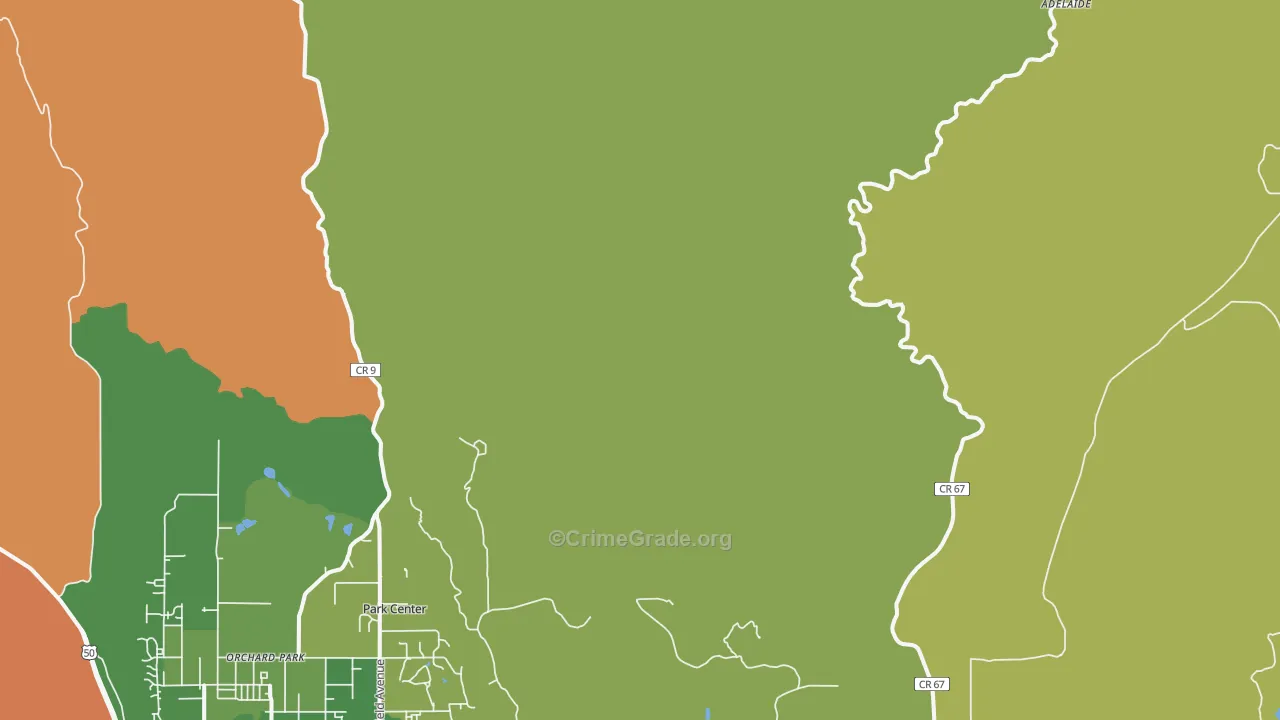 Park Center, CO Map of Robbery Rates