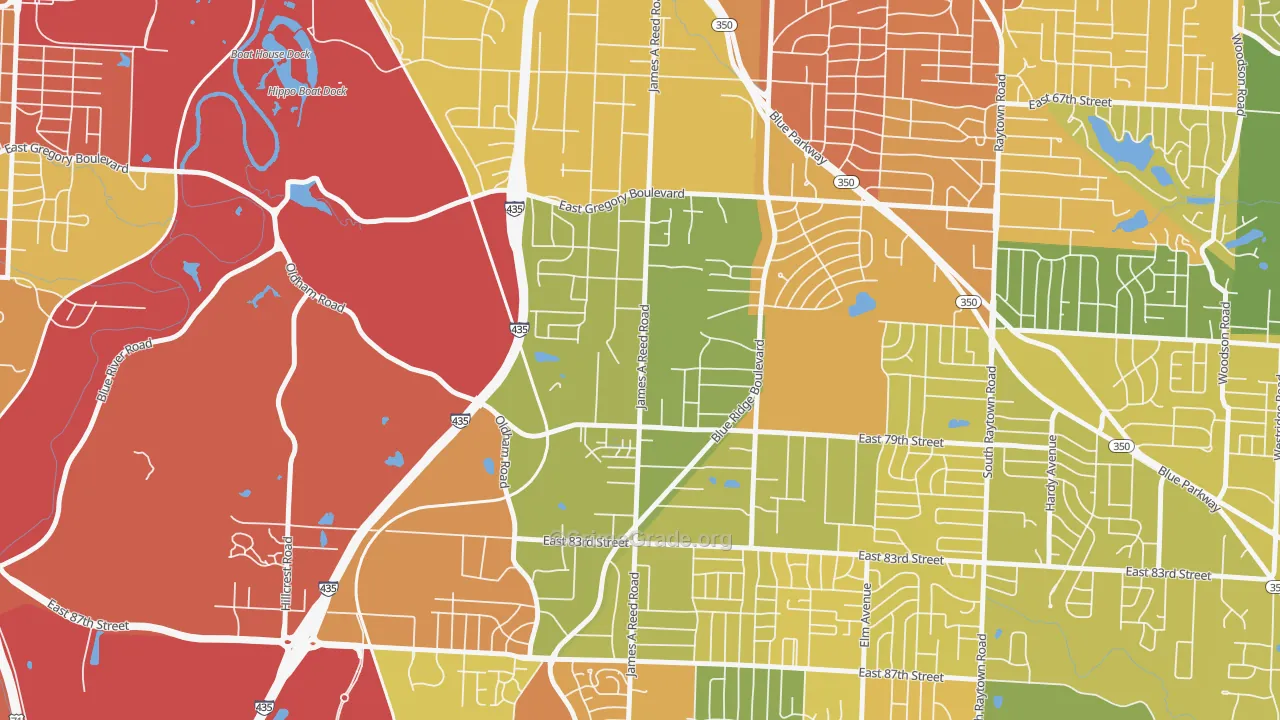 Park Farms, Kansas City, MO Map of Robbery Rates
