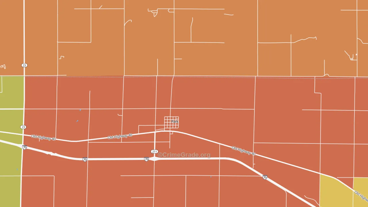 Park, KS Map of Robbery Rates