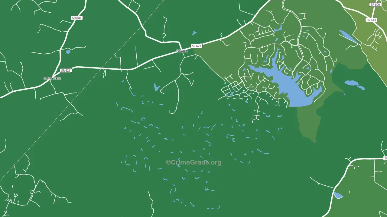 Parker, VA Map of Robbery Rates