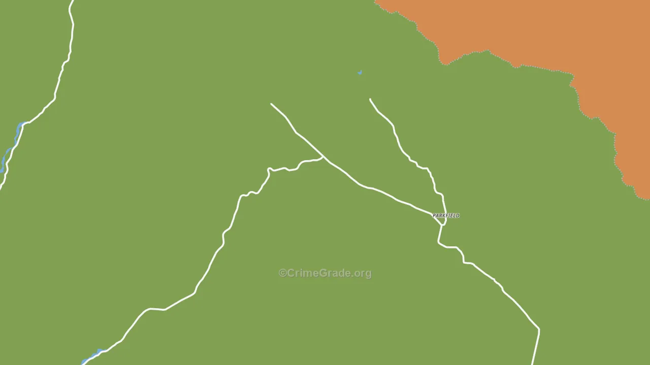 Parkfield, CA Map of Robbery Rates