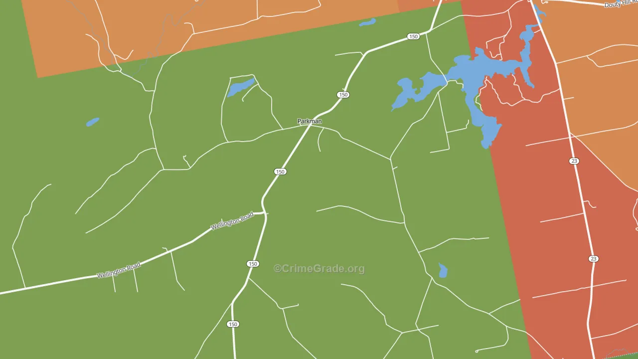 Parkman, ME Map of Robbery Rates