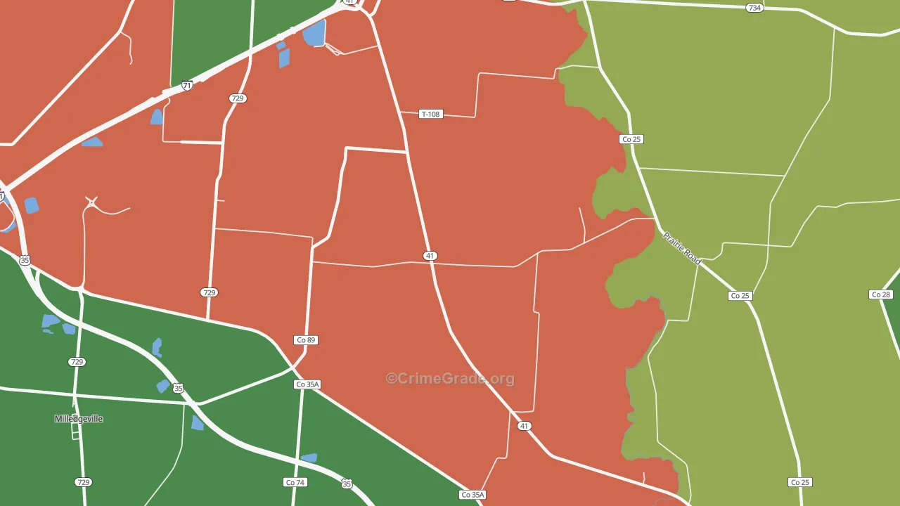 Parrott, OH Map of Robbery Rates