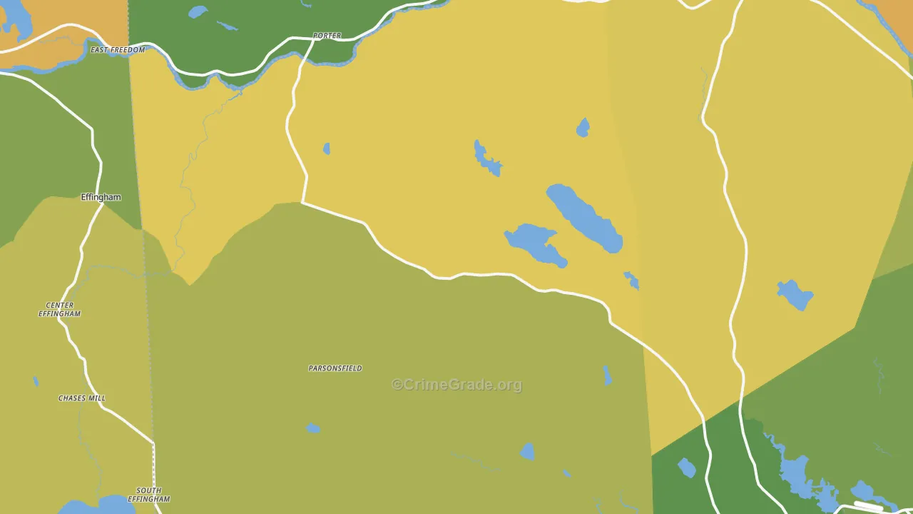 Parsonsfield, ME Map of Robbery Rates