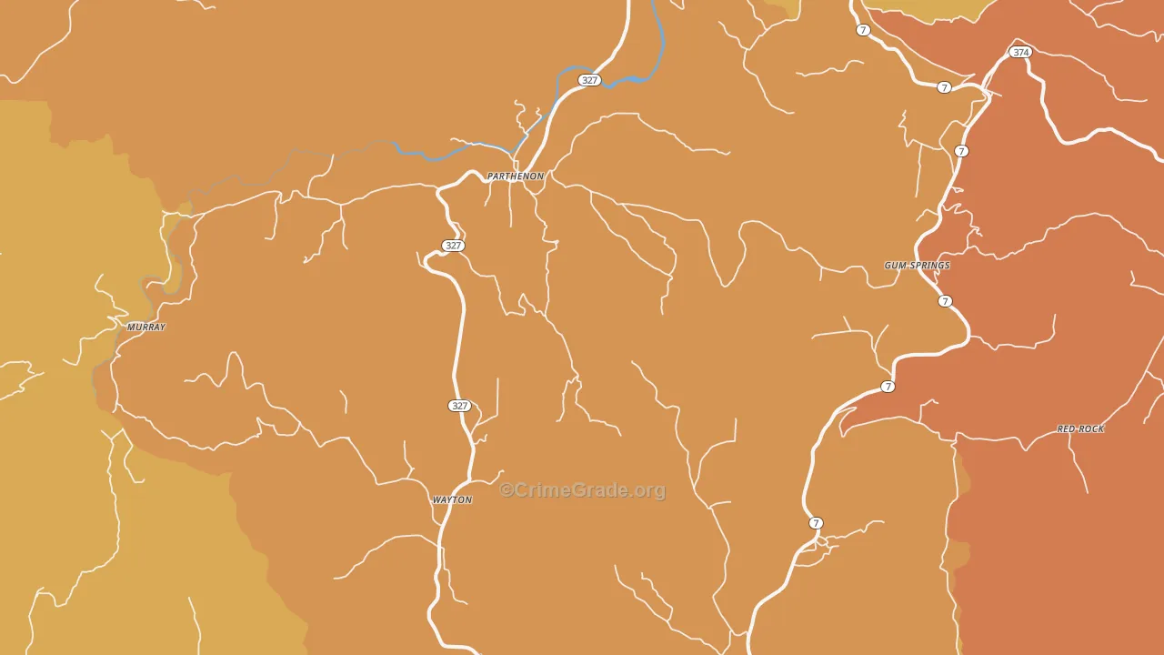 Parthenon, AR Map of Robbery Rates
