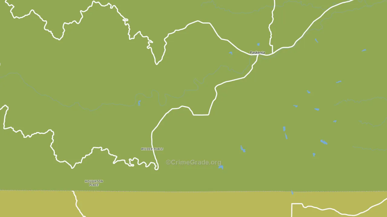 Paskenta, CA Map of Robbery Rates