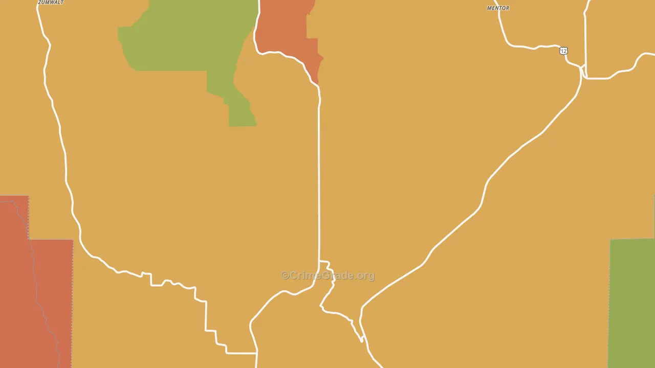 Pataha, WA Map of Robbery Rates