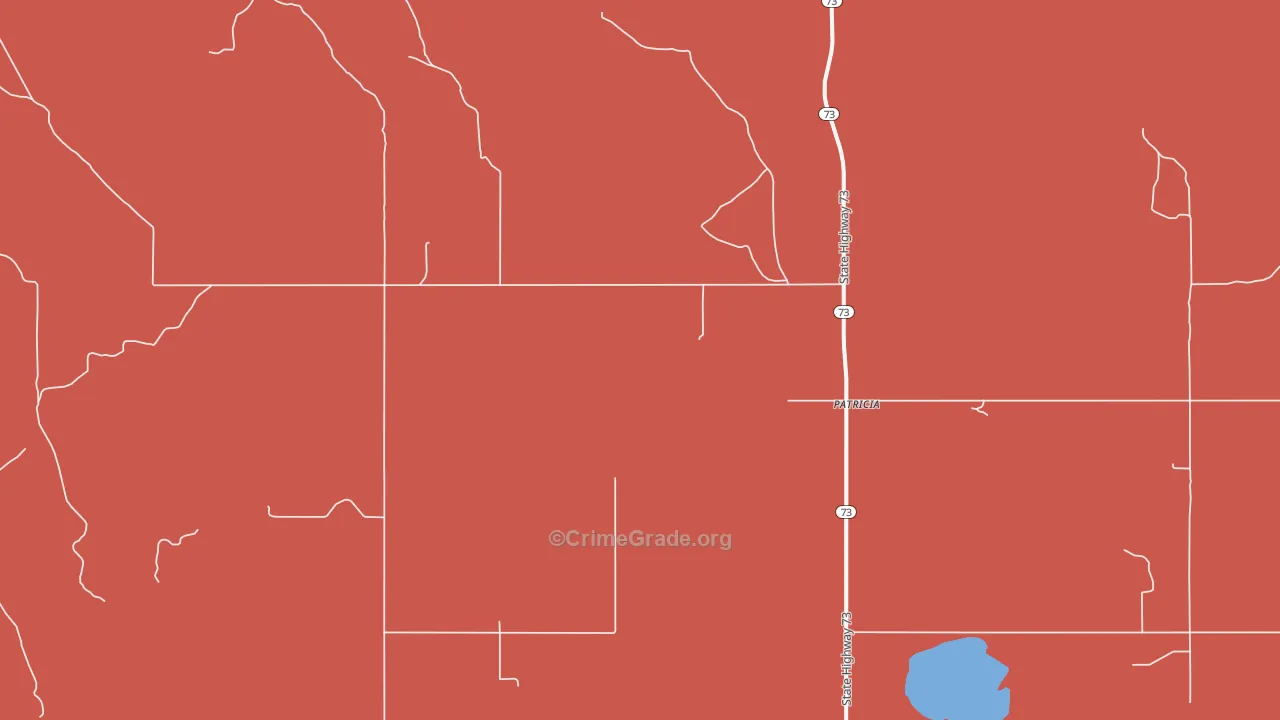 Patricia, SD Map of Robbery Rates