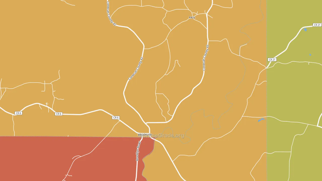 Paul, AL Map of Robbery Rates