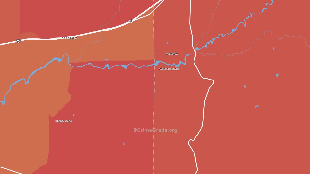 Paulcell Place, AZ Map of Robbery Rates
