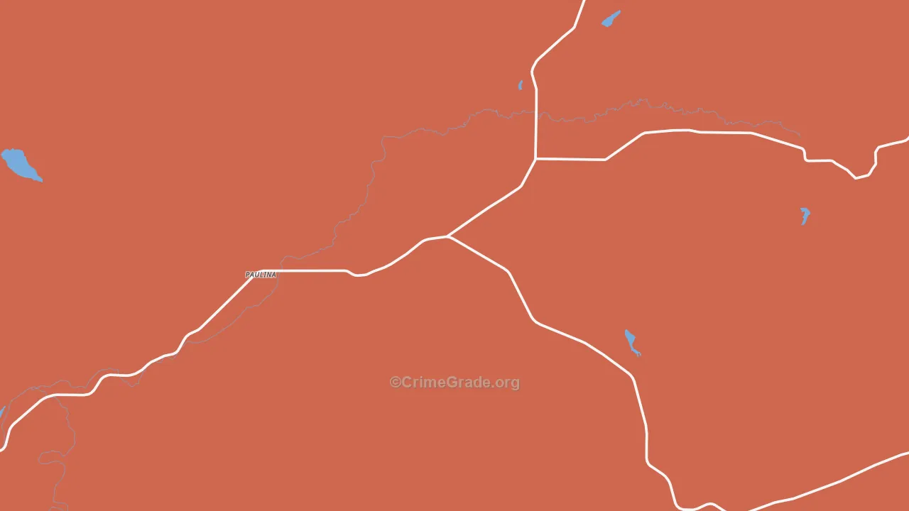 Paulina, OR Map of Robbery Rates