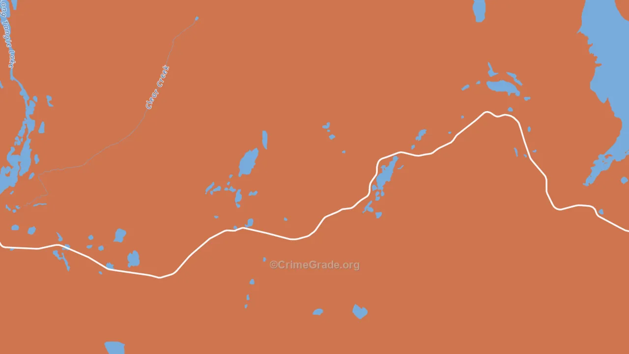Paxson, AK Map of Robbery Rates