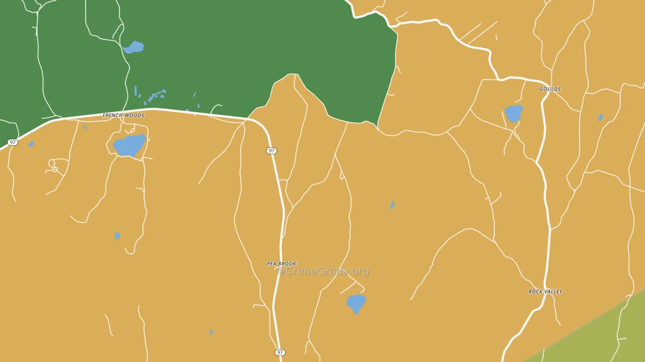 Peabrook, NY Map of Robbery Rates
