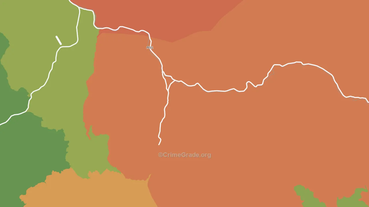 Peel, OR Map of Robbery Rates