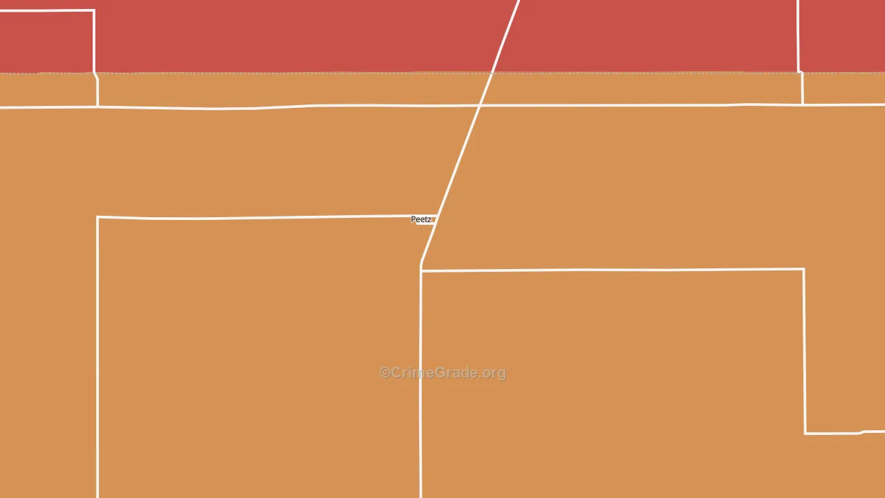 Peetz, CO Map of Robbery Rates