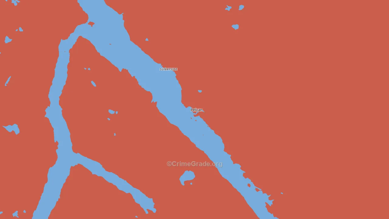 Pelican, AK Map of Robbery Rates