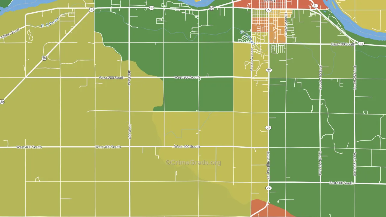 Pella, ID Map of Robbery Rates