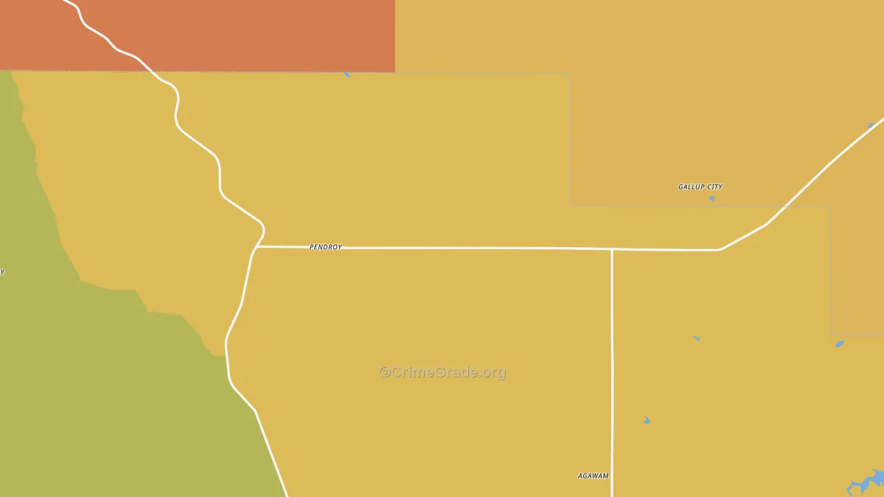 Pendroy, MT Map of Robbery Rates