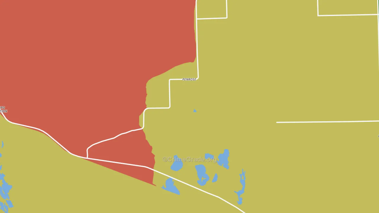 Penrose, UT Map of Robbery Rates