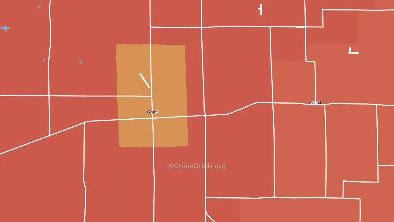 Perkins County, NE Map of Robbery Rates