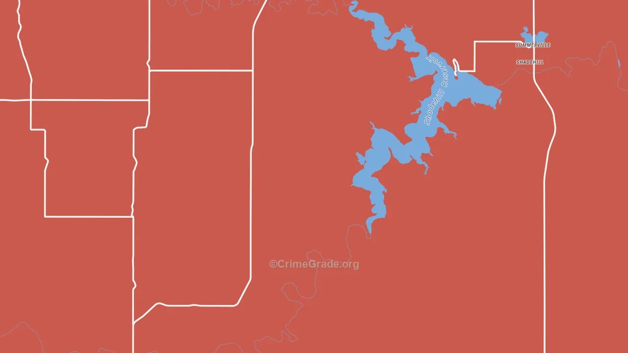 Perkins County, SD Map of Robbery Rates