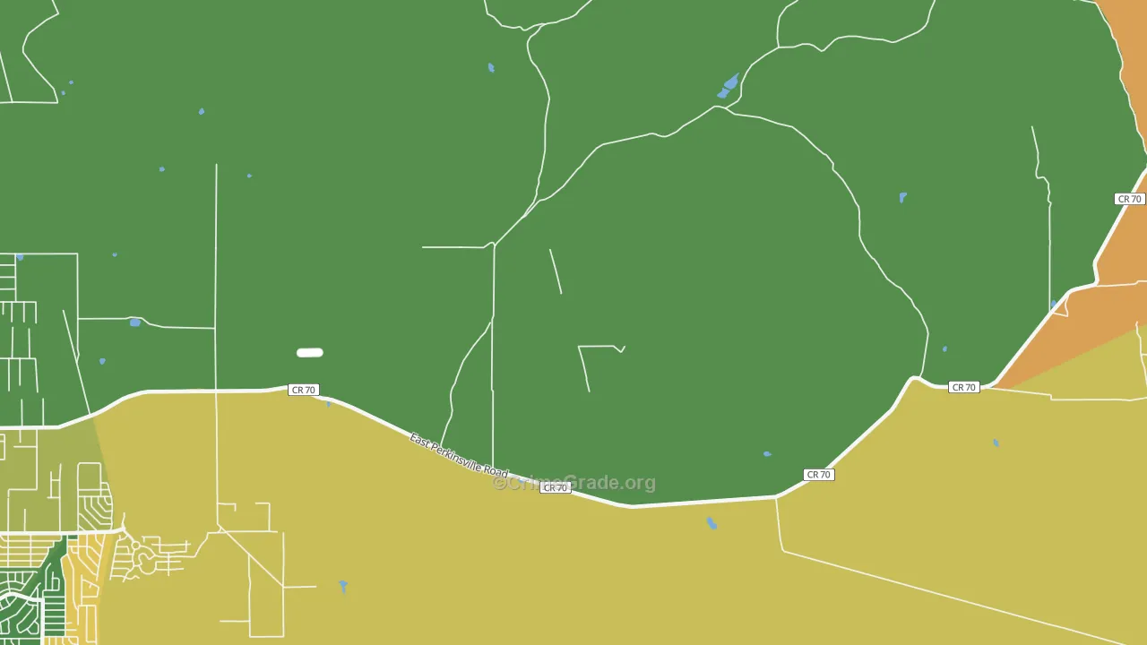Perkinsville, AZ Map of Robbery Rates